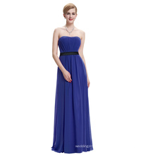 Starzz Strapless Off Shoulder Long Royal blue Simply Chiffon Bridesmaid Dress ST000066-5